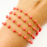 Coral Gold Plated Wire Chain